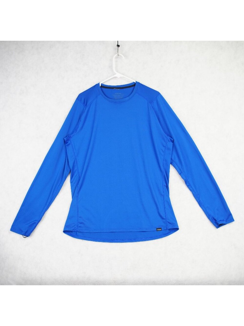 Patagonia Womens Capilene 1 Silkweight T Shirt Sz Large Blue Stretch Crew Neck